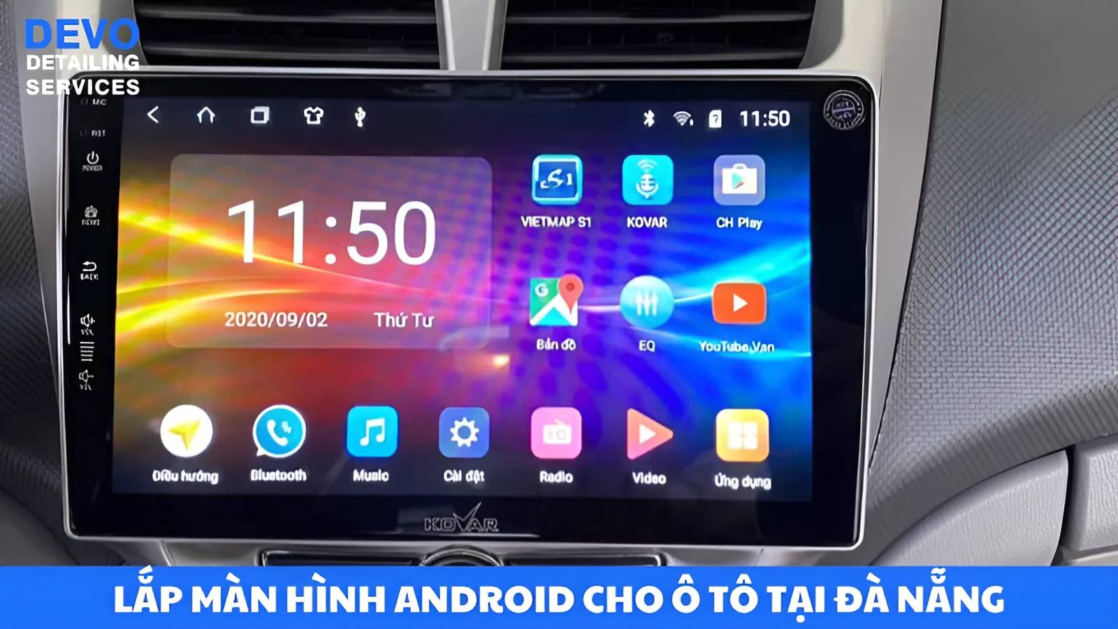 lắp màn hình android cho ô tô tại đà nẵng